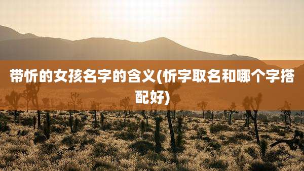 带忻的女孩名字的含义(忻字取名和哪个字搭配好)