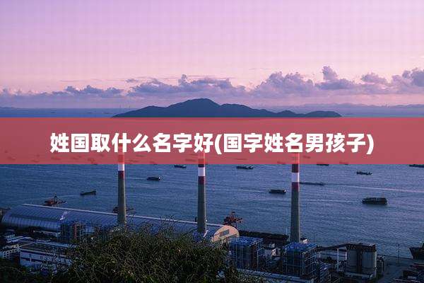 姓国取什么名字好(国字姓名男孩子)
