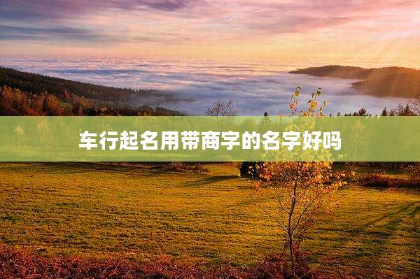 车行起名用带商字的名字好吗