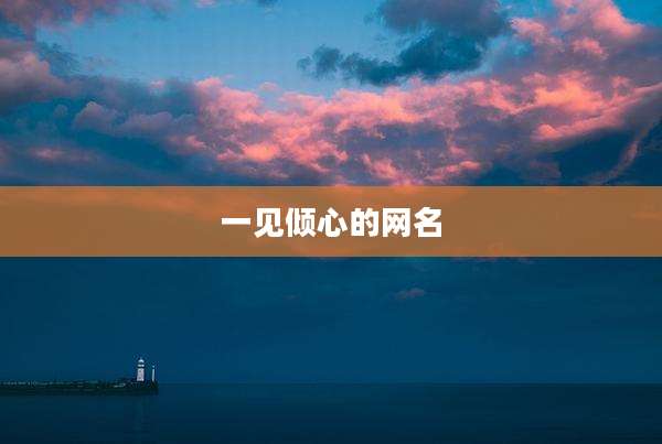 一见倾心的网名