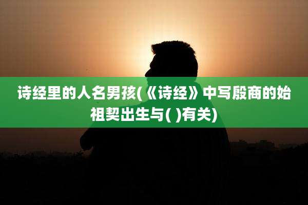 诗经里的人名男孩(《诗经》中写殷商的始祖契出生与( )有关)