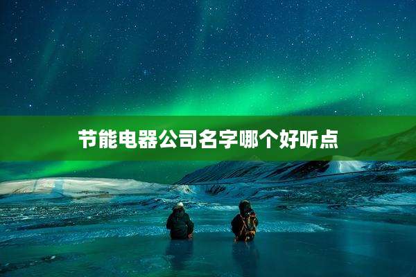 节能电器公司名字哪个好听点