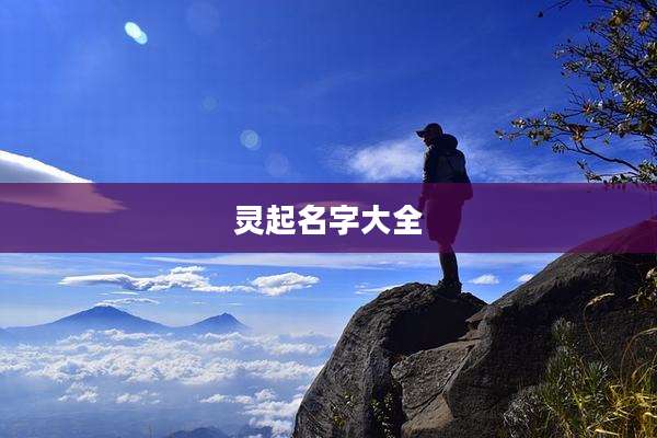 灵起名字大全