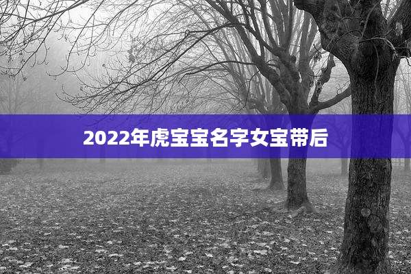 2022年虎宝宝名字女宝带后