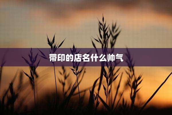 带印的店名什么帅气