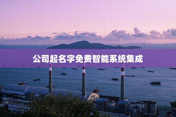 公司起名字免费智能系统集成