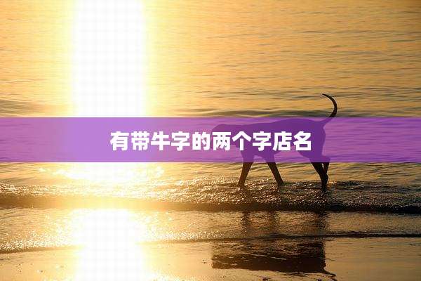有带牛字的两个字店名