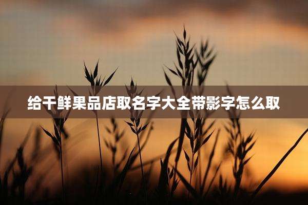 给干鲜果品店取名字大全带影字怎么取