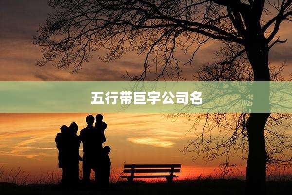 五行带巨字公司名