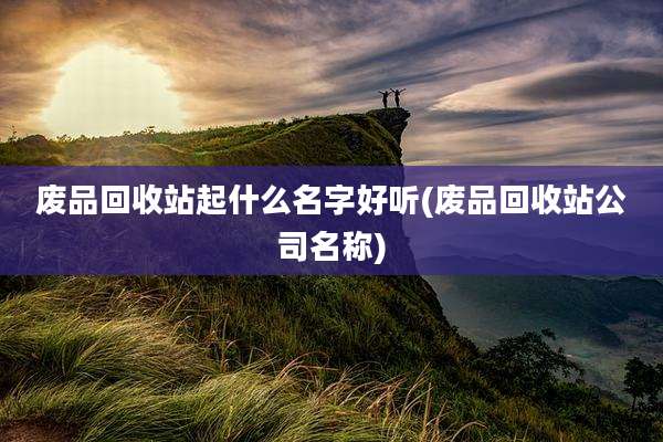废品回收站起什么名字好听(废品回收站公司名称)