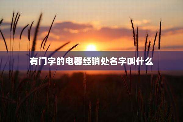 有门字的电器经销处名字叫什么