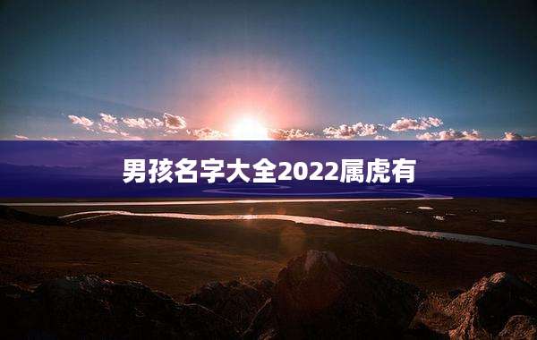 男孩名字大全2022属虎有