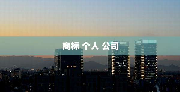 商标 个人 公司