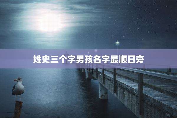 姓史三个字男孩名字最顺日旁