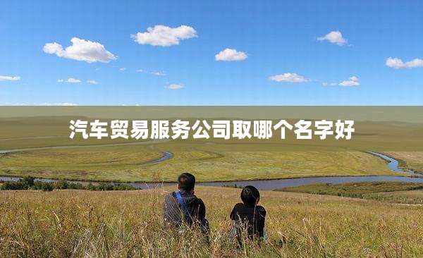 汽车贸易服务公司取哪个名字好