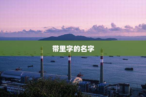 带里字的名字