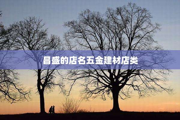 昌盛的店名五金建材店类
