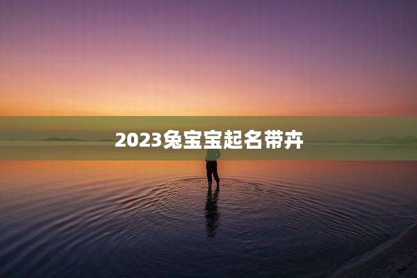 2023兔宝宝起名带卉