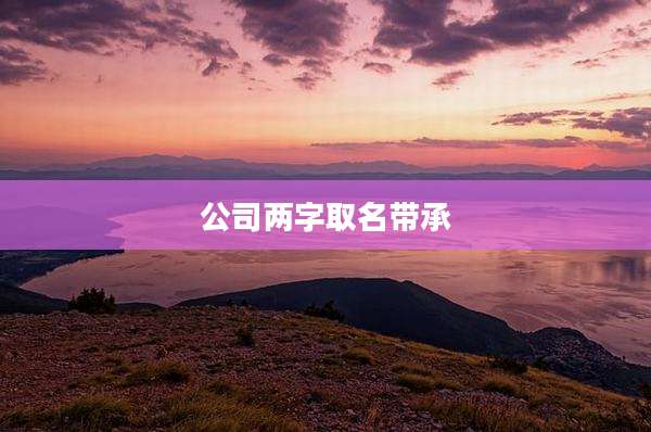 公司两字取名带承