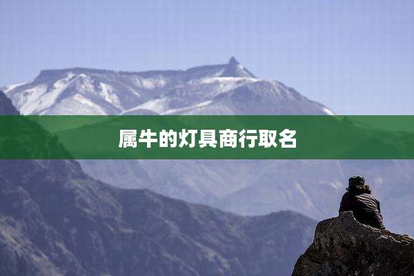 属牛的灯具商行取名