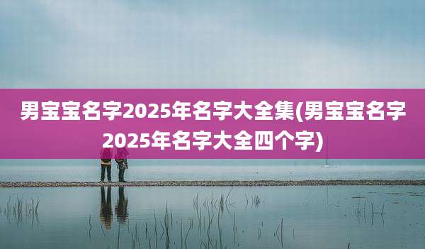 男宝宝名字2025年名字大全集(男宝宝名字2025年名字大全四个字)