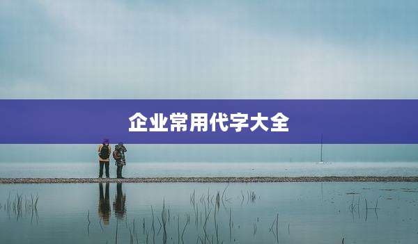 企业常用代字大全