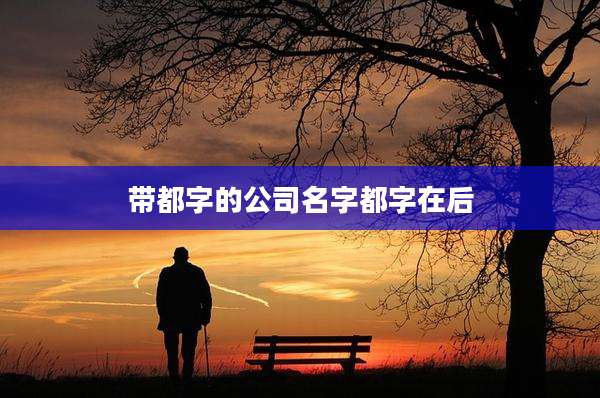 带都字的公司名字都字在后