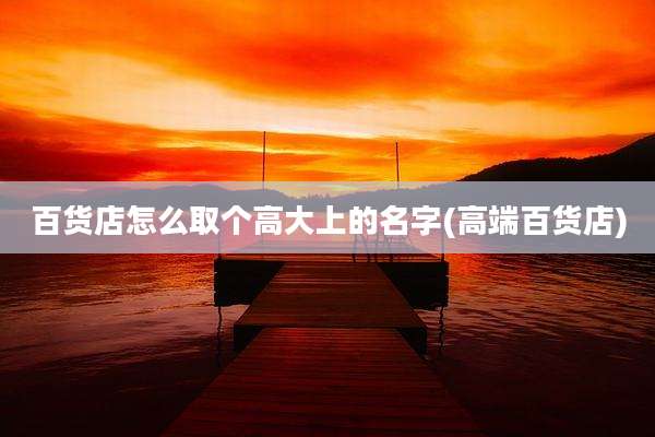 百货店怎么取个高大上的名字(高端百货店)