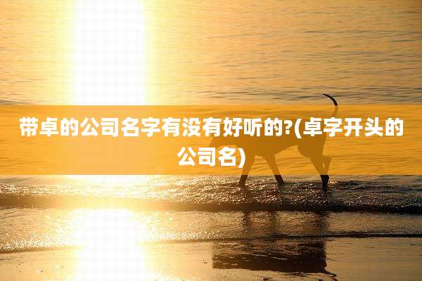 带卓的公司名字有没有好听的?(卓字开头的公司名)