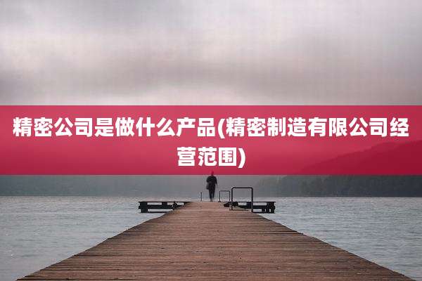 精密公司是做什么产品(精密制造有限公司经营范围)