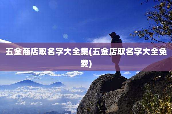 五金商店取名字大全集(五金店取名字大全免费)