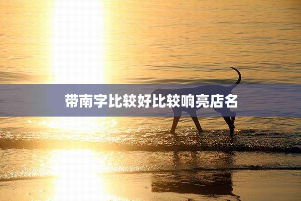 带南字比较好比较响亮店名