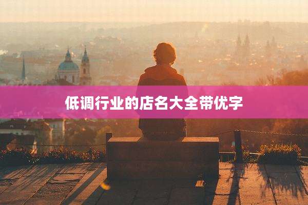 低调行业的店名大全带优字