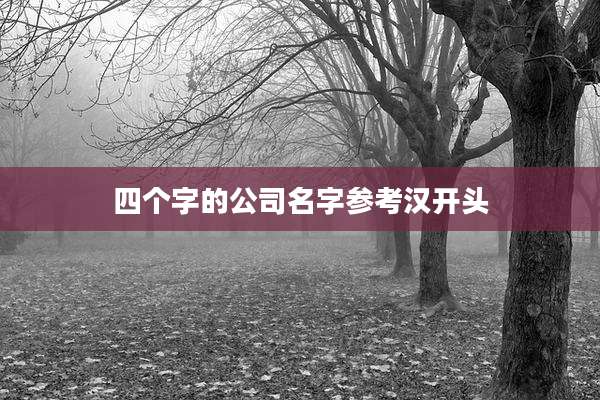 四个字的公司名字参考汉开头