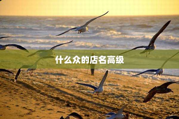 什么众的店名高级