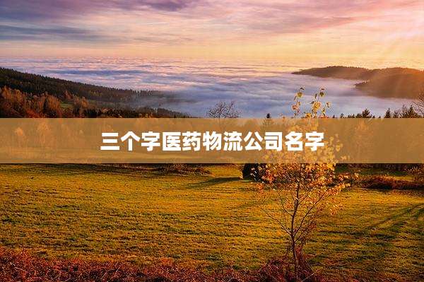 三个字医药物流公司名字