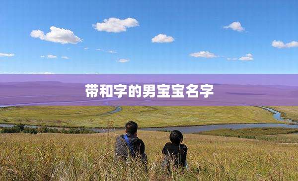 带和字的男宝宝名字