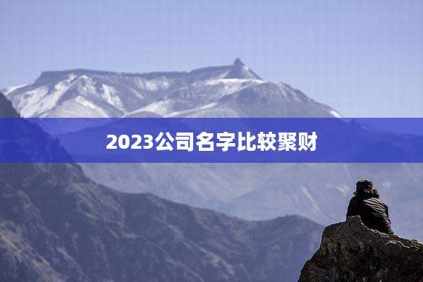 2023公司名字比较聚财