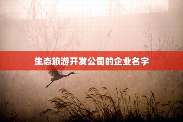 生态旅游开发公司的企业名字