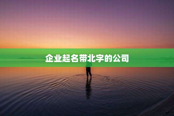 企业起名带北字的公司