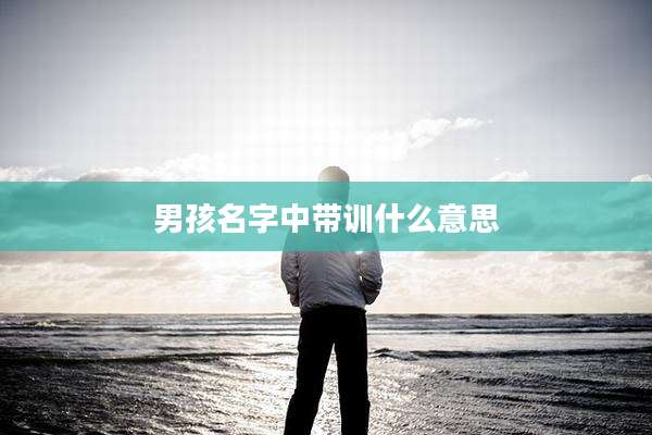 男孩名字中带训什么意思