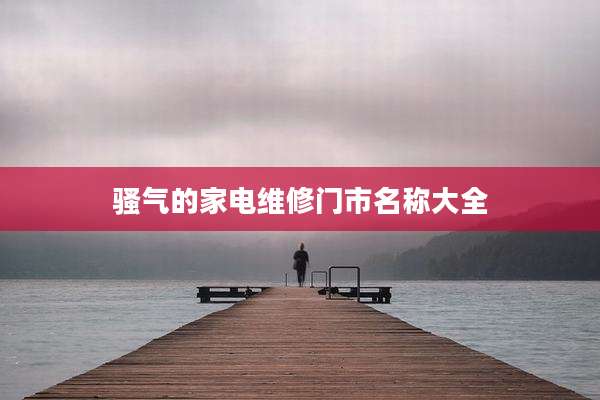 骚气的家电维修门市名称大全