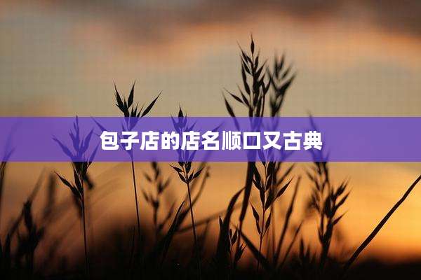 包子店的店名顺口又古典