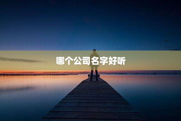 哪个公司名字好听