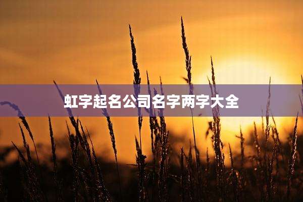 虹字起名公司名字两字大全