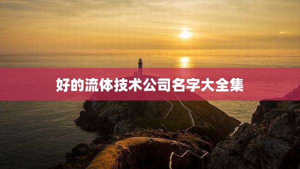 好的流体技术公司名字大全集