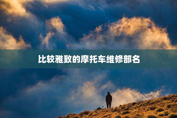 比较雅致的摩托车维修部名