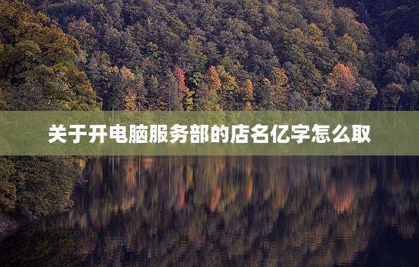 关于开电脑服务部的店名亿字怎么取