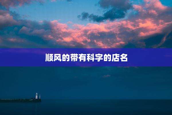 顺风的带有科字的店名