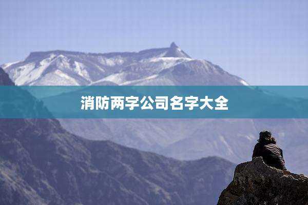 消防两字公司名字大全